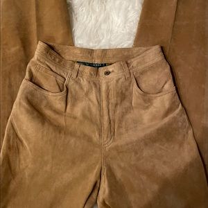 Ralph Lauren Suede Leather Pants